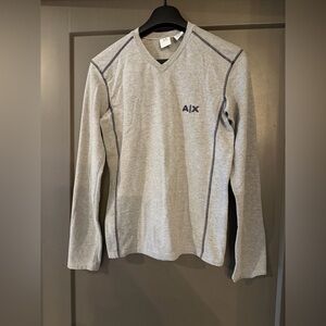 Armani Exchange Light Gray Long Sleeve Tee size Small